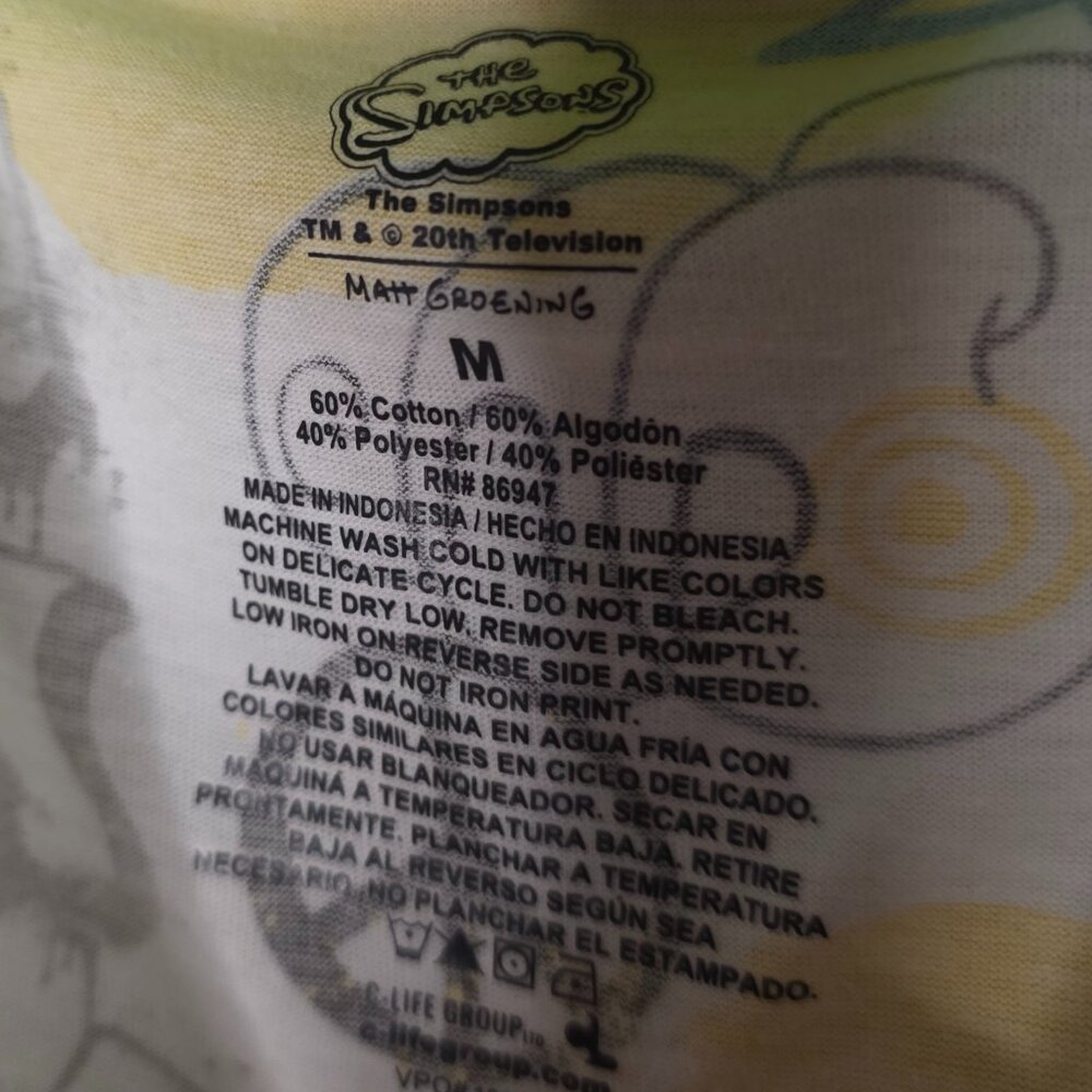 The Simpsons Men's Graphic Tee Shirt Size M - Picture 3 of 4
